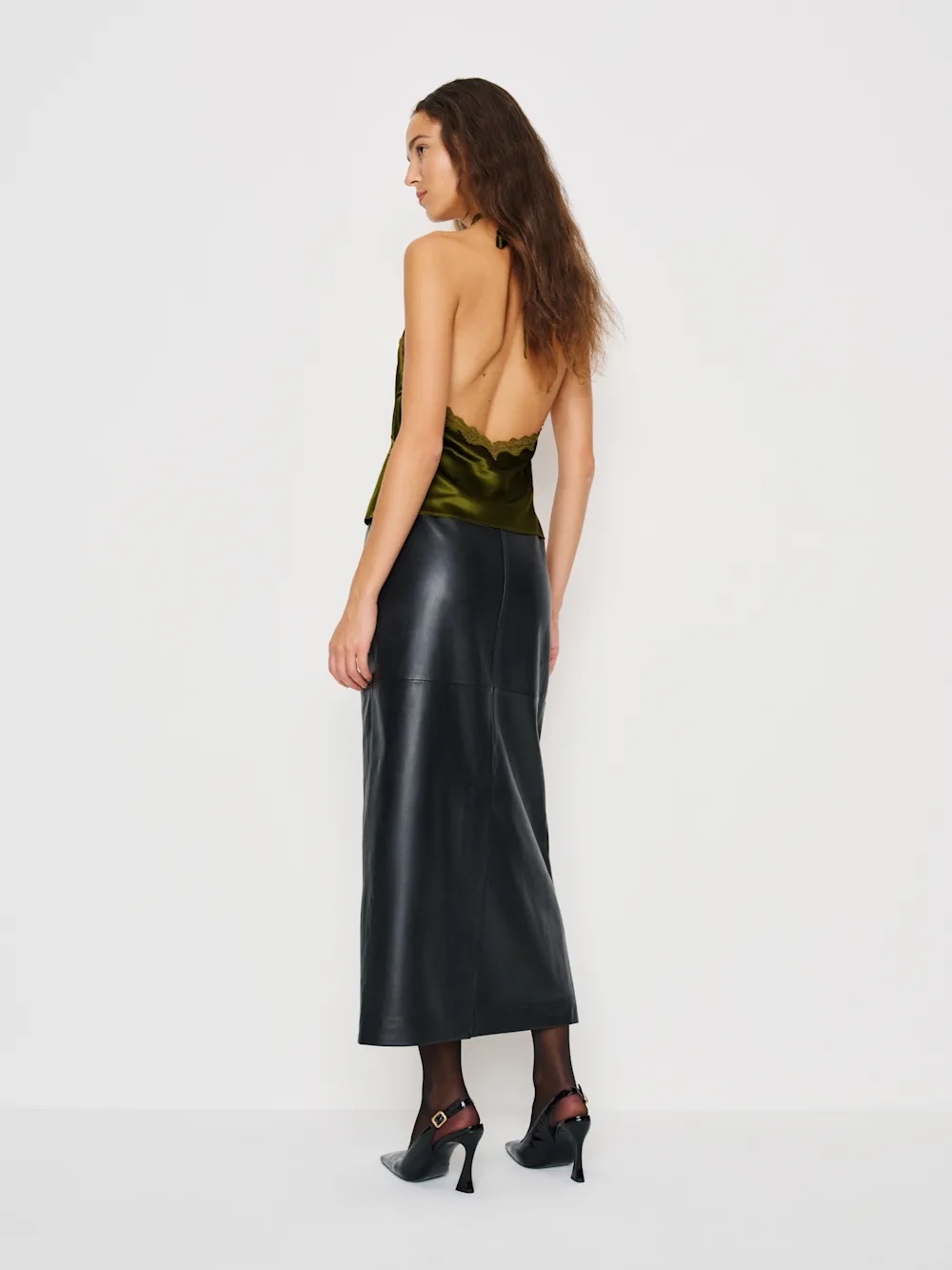 Reformation Monica Silk Halter Top - Picture 2 of 5